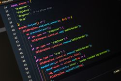 Photo of lines of code